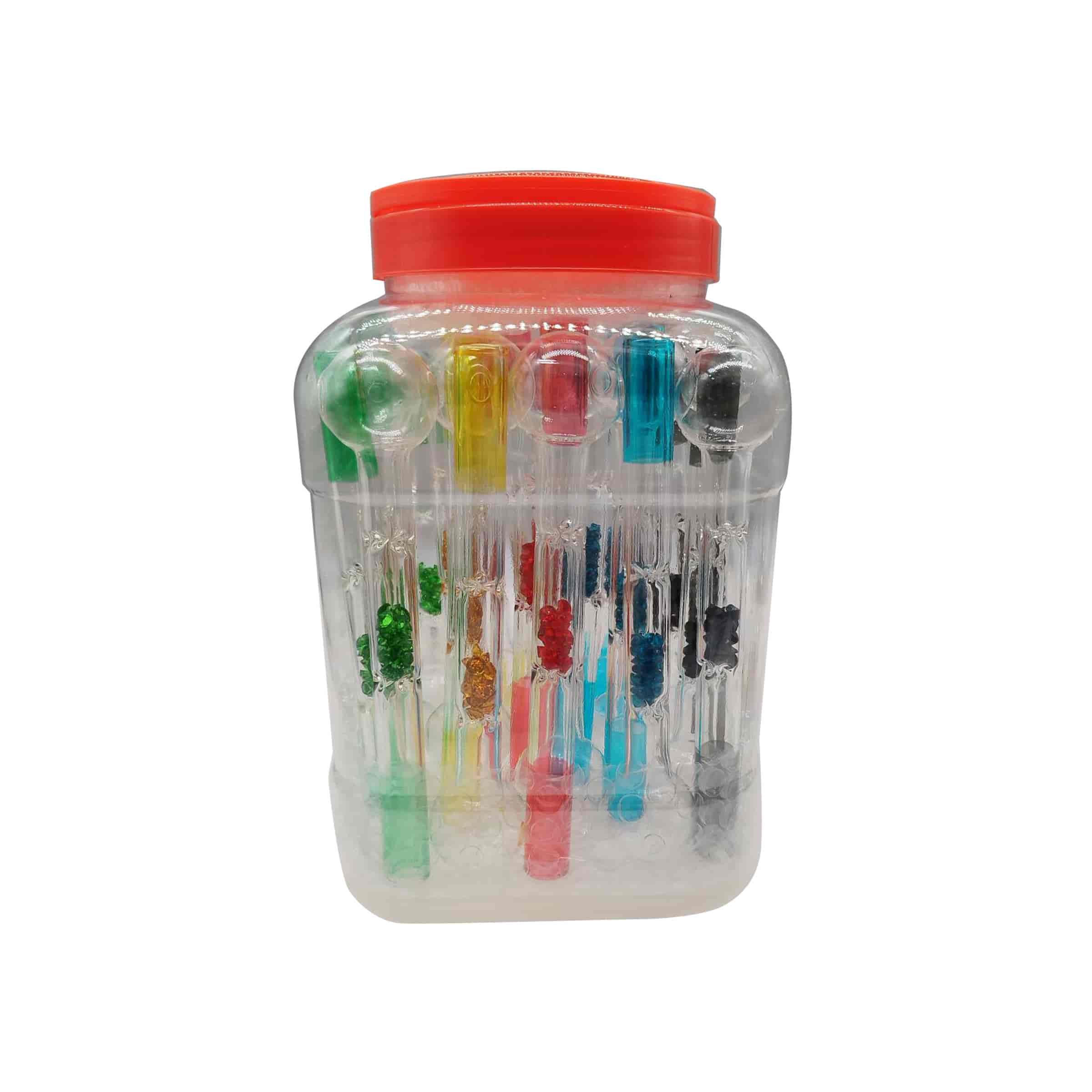Üveg pipa 0213025 Atomic színes gyémántokkal 18cm - 2. image