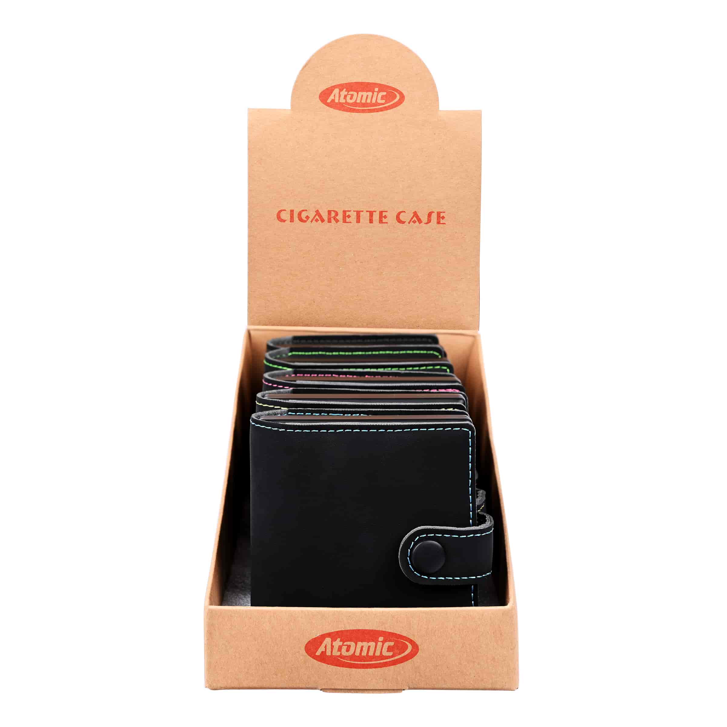 Cigarettatárca 0410682 Atomic Fém Fekete Bőr Kártyatartóval - 2. image