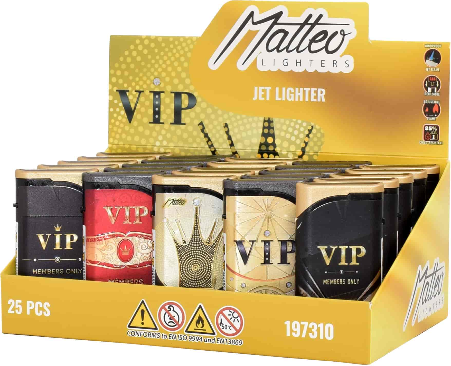Jet Öngyújtó 197310 Matteo Las Vegas Fémtokos kitapintható V.I.P. - 2. image