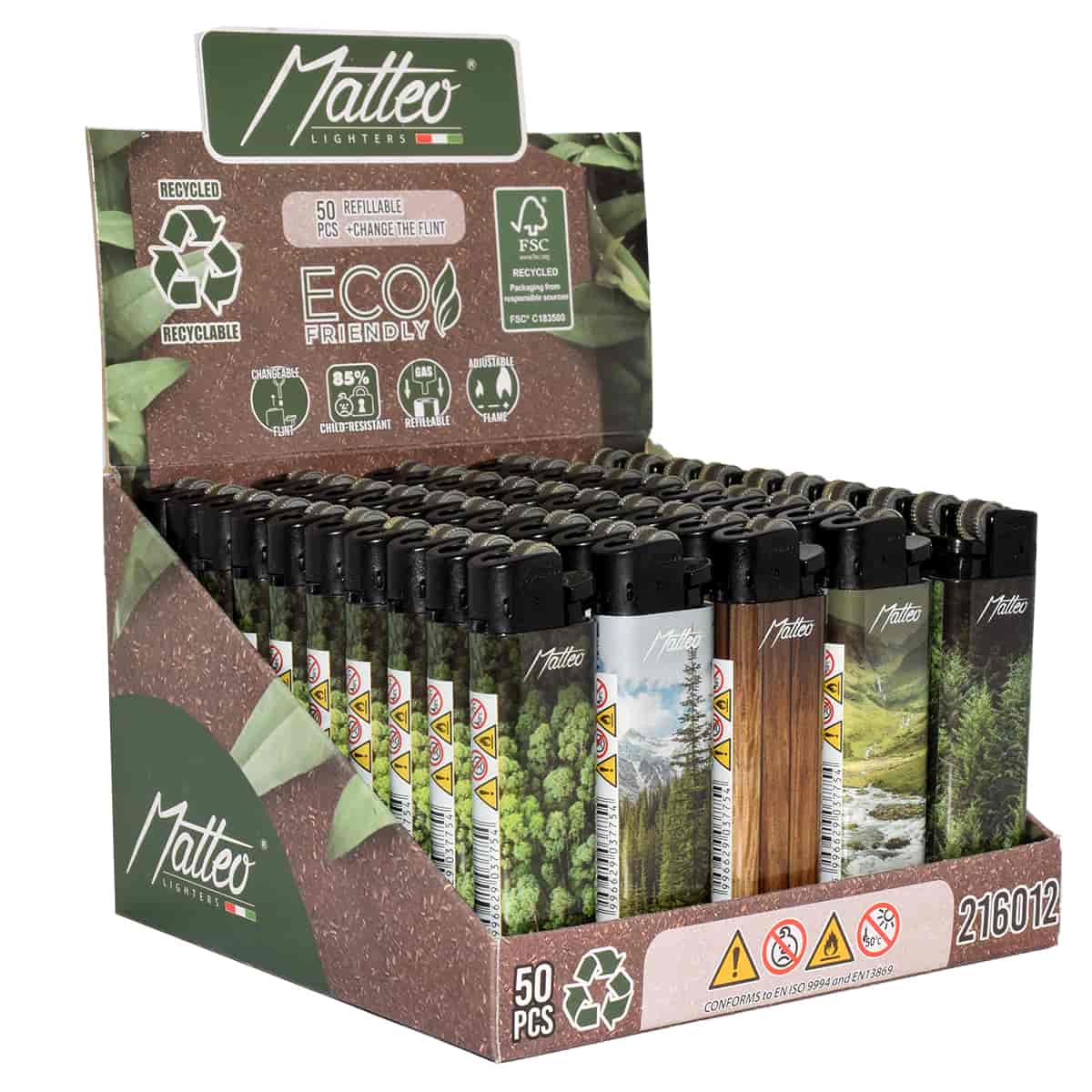 Tűzköves Öngyújtó 216012 ECO Matteo prémium Erdő - 2. image
