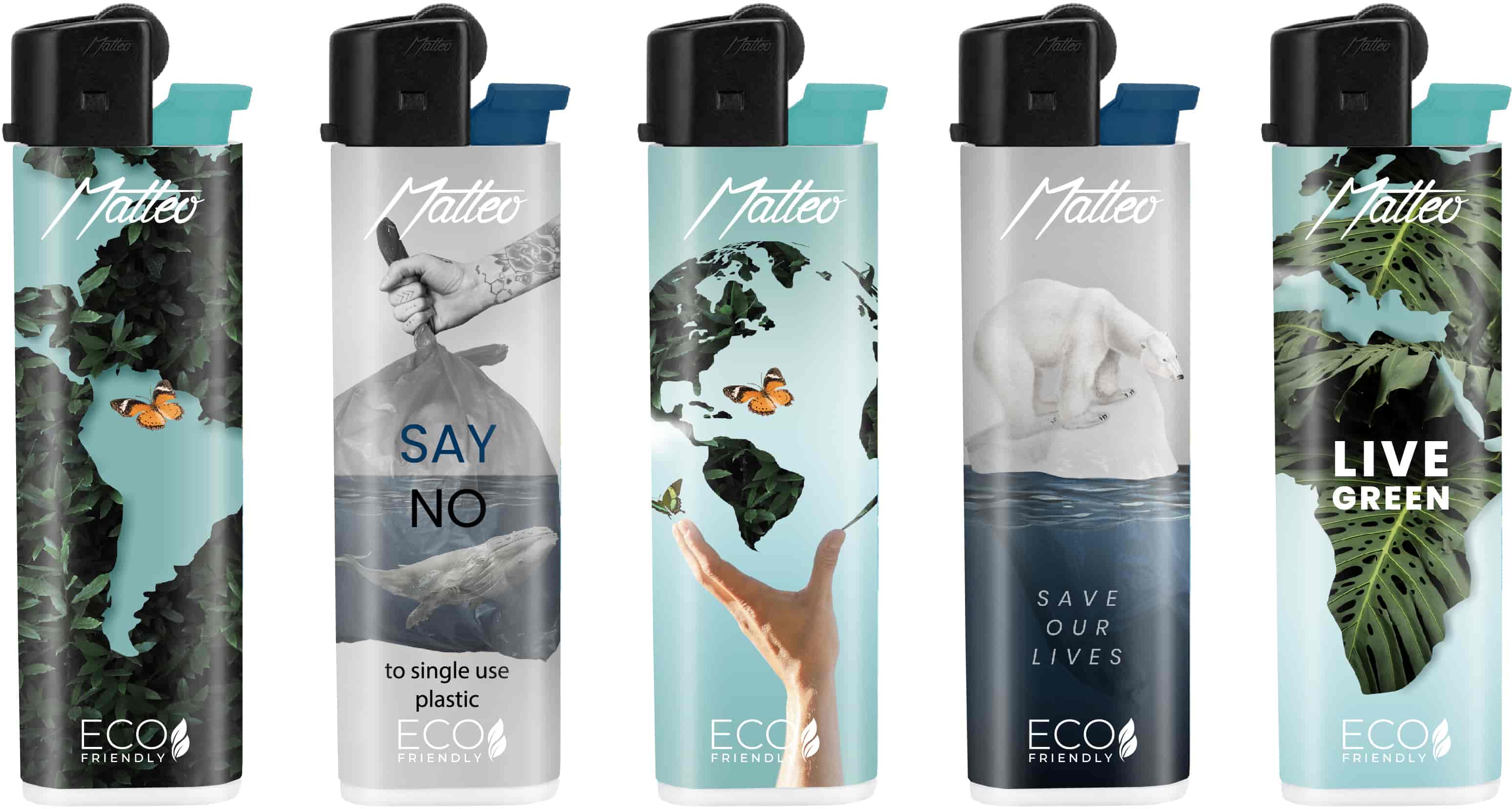 Tűzköves Öngyújtó 216013 ECO Matteo prémium Zöld Élet - 1. image
