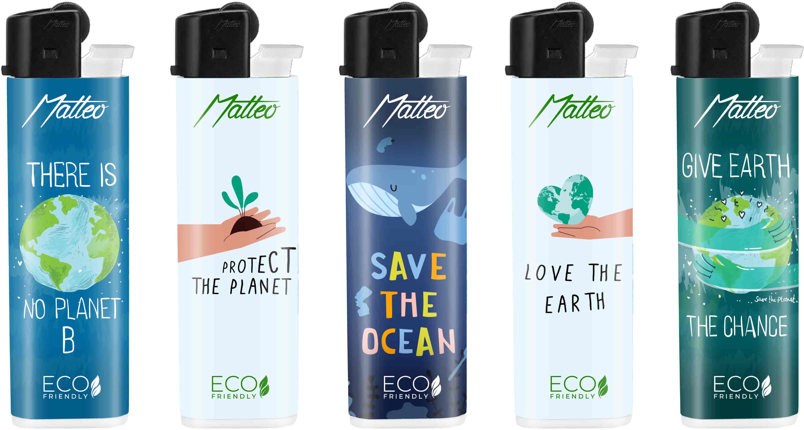 Tűzköves Öngyújtó 216014 ECO Matteo prémium Zöld Szerelem - 1. image