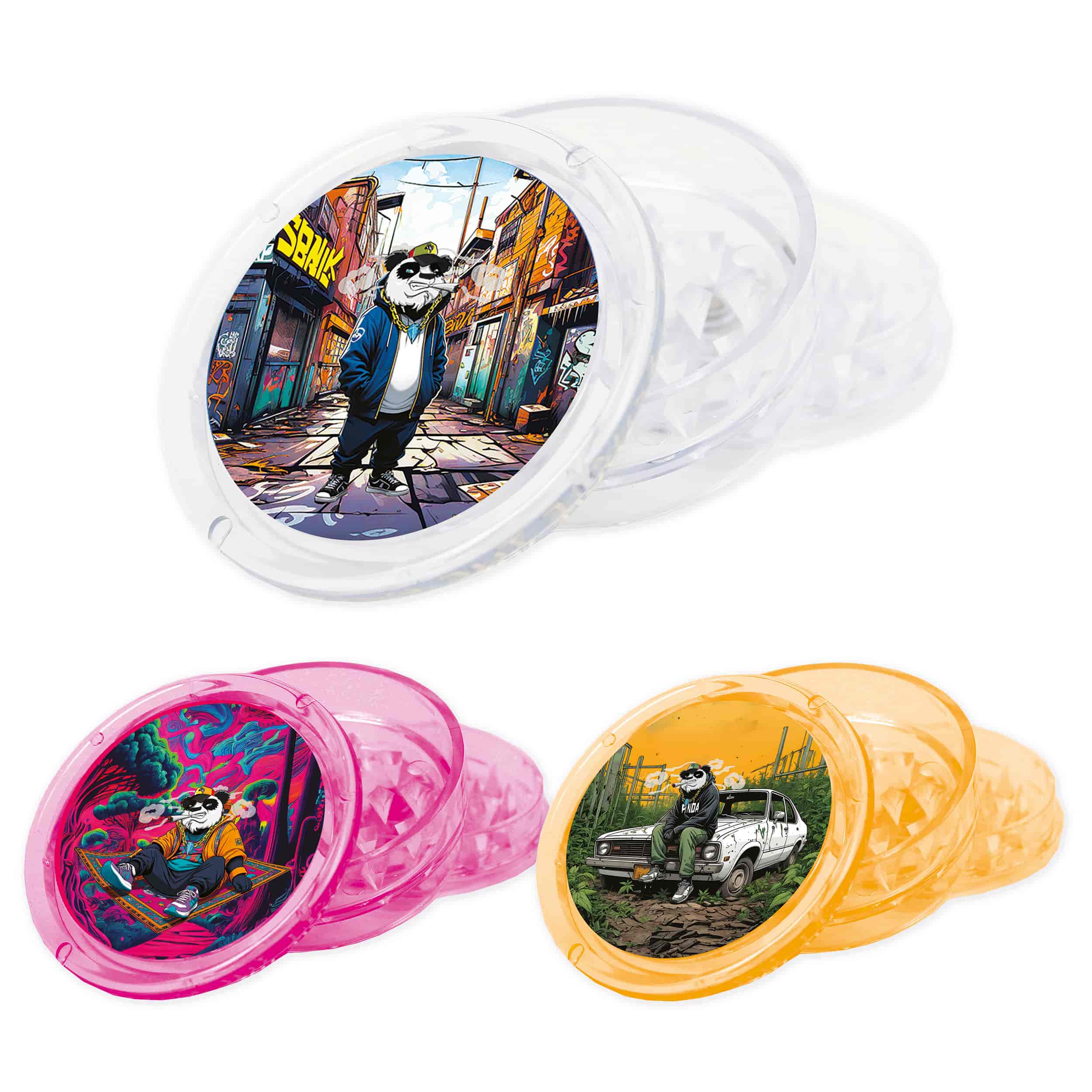 Dohányőrlő AAC35002 Műanyag 3 részes Gangsta Panda Utca - 1. image