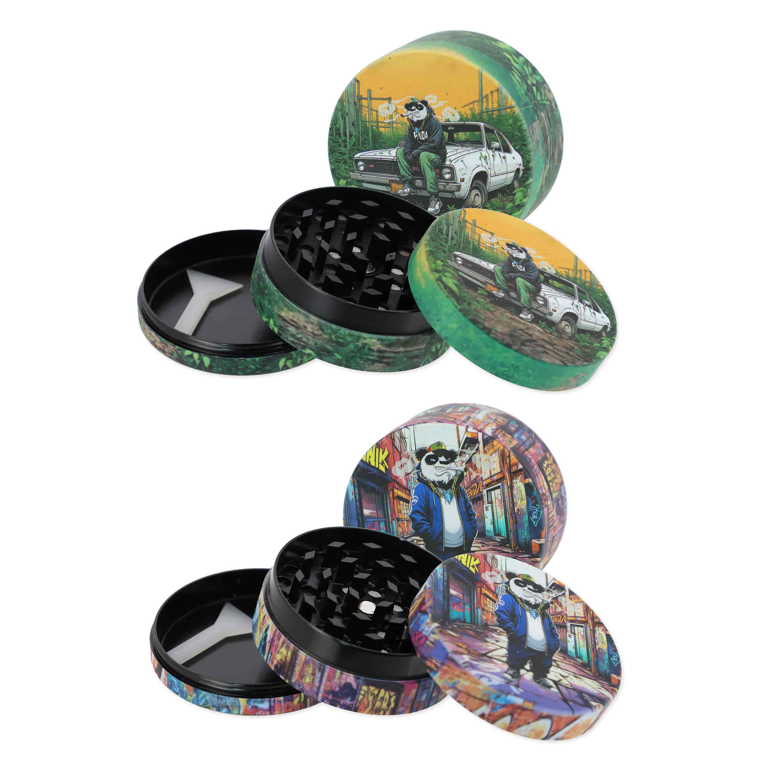 Dohányőrlő AAC35012 Fém 3 részes Gangsta Panda 52 mm - 1. image