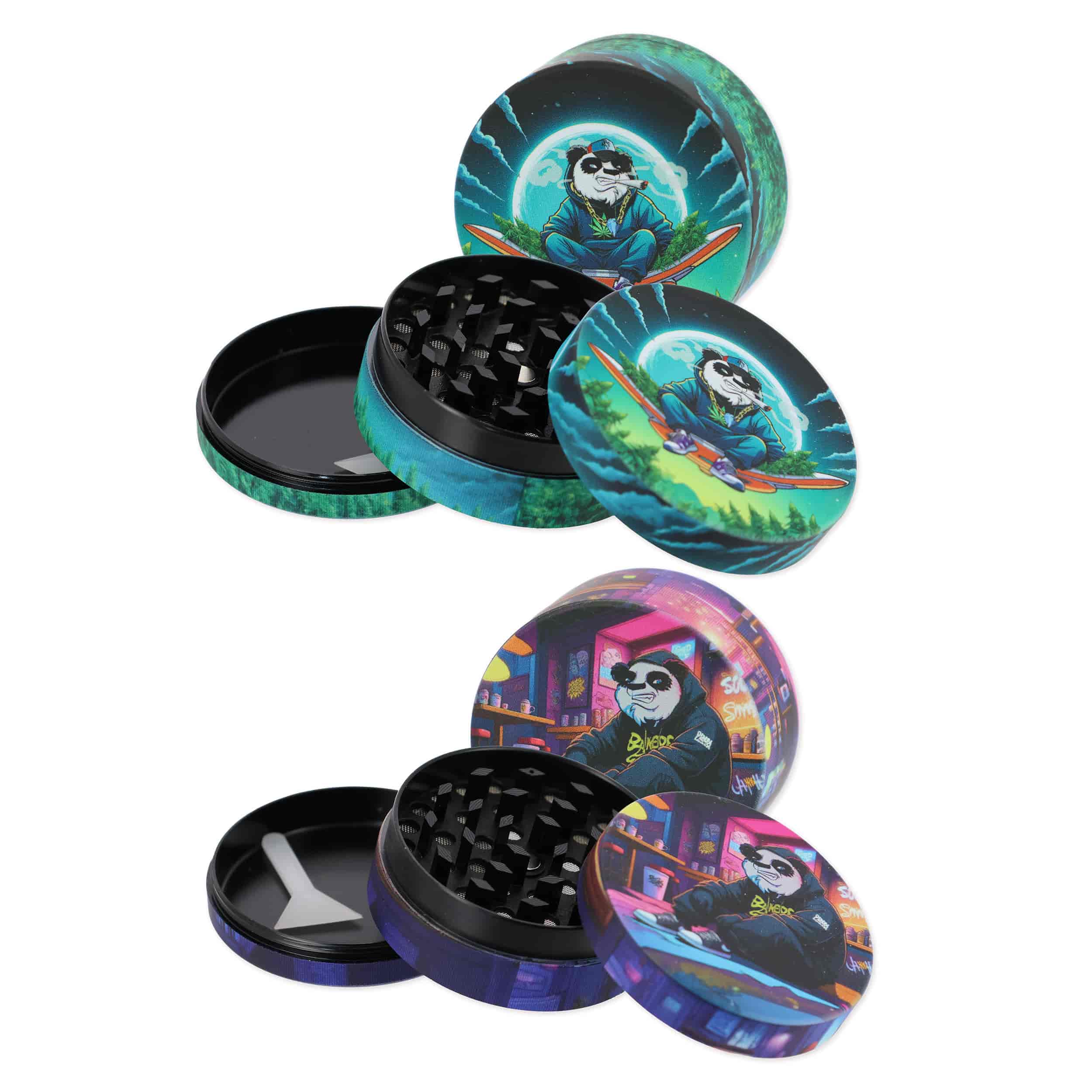 Dohányőrlő AAC35013 Fém 3 részes Gangsta Panda 52 mm - 1. image