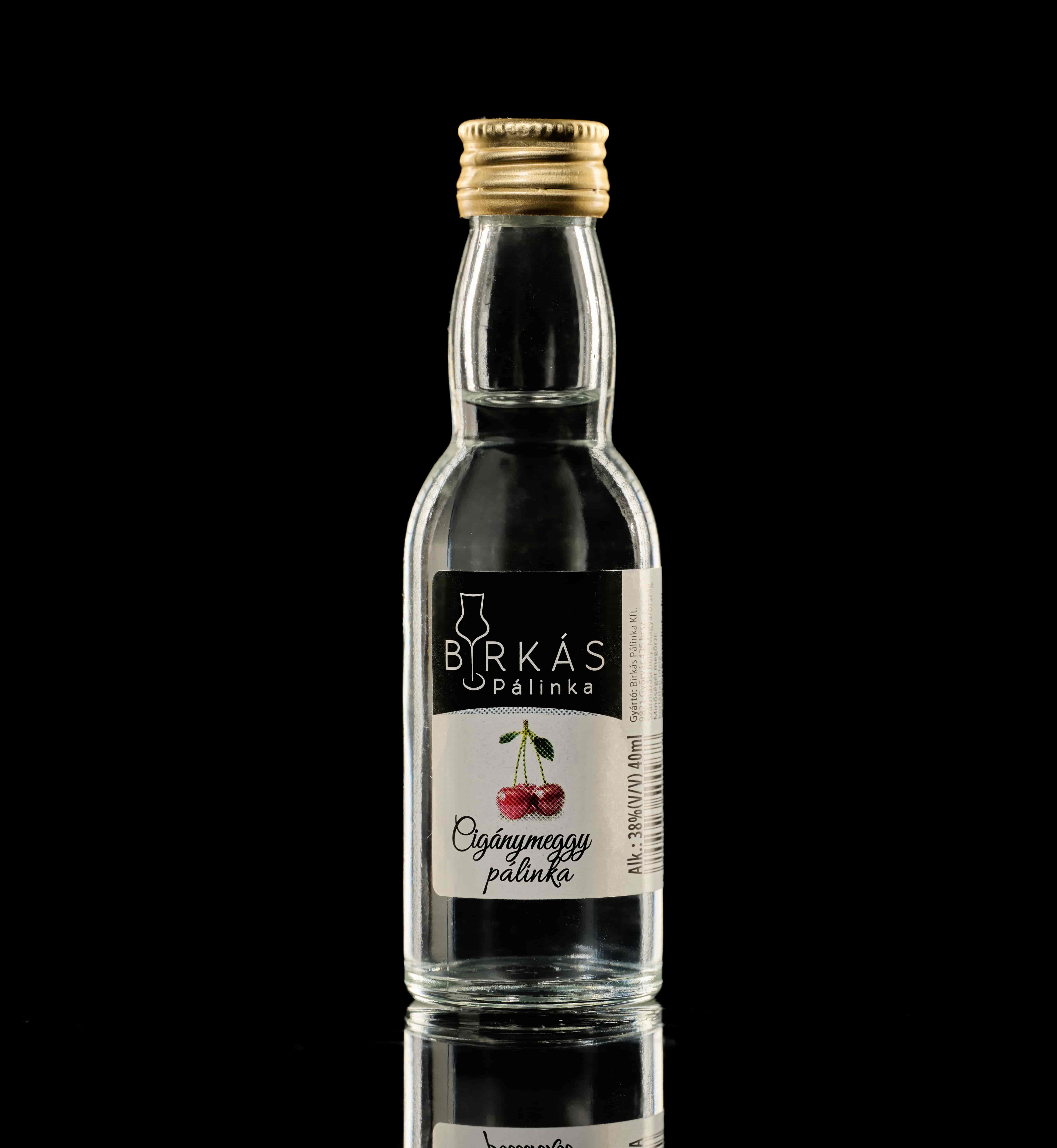 Birkás Cigánymeggy pálinka 38% 0,04l - 1. image