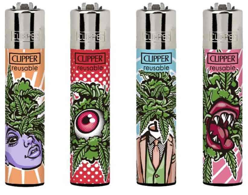 Öngyújtó CL3A1889BCH tűzköves Clipper Weed lények - 1. image