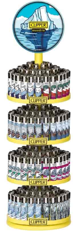 Öngyújtó CL3H209H tűzköves Clipper állványos Téli mix 4 - 1. image