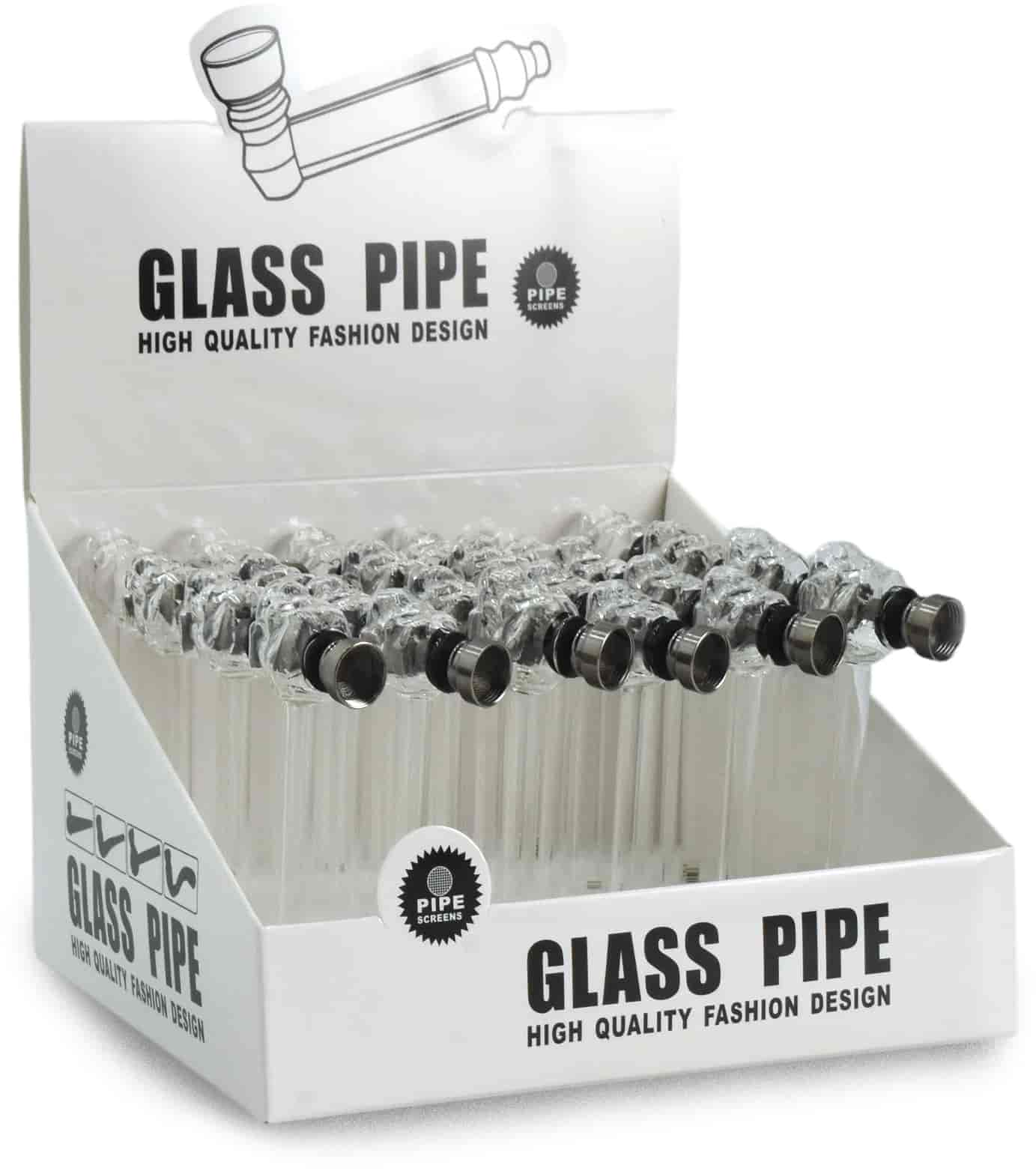 Üveg pipa GP1004 átlátszó Koponyás - 2. image