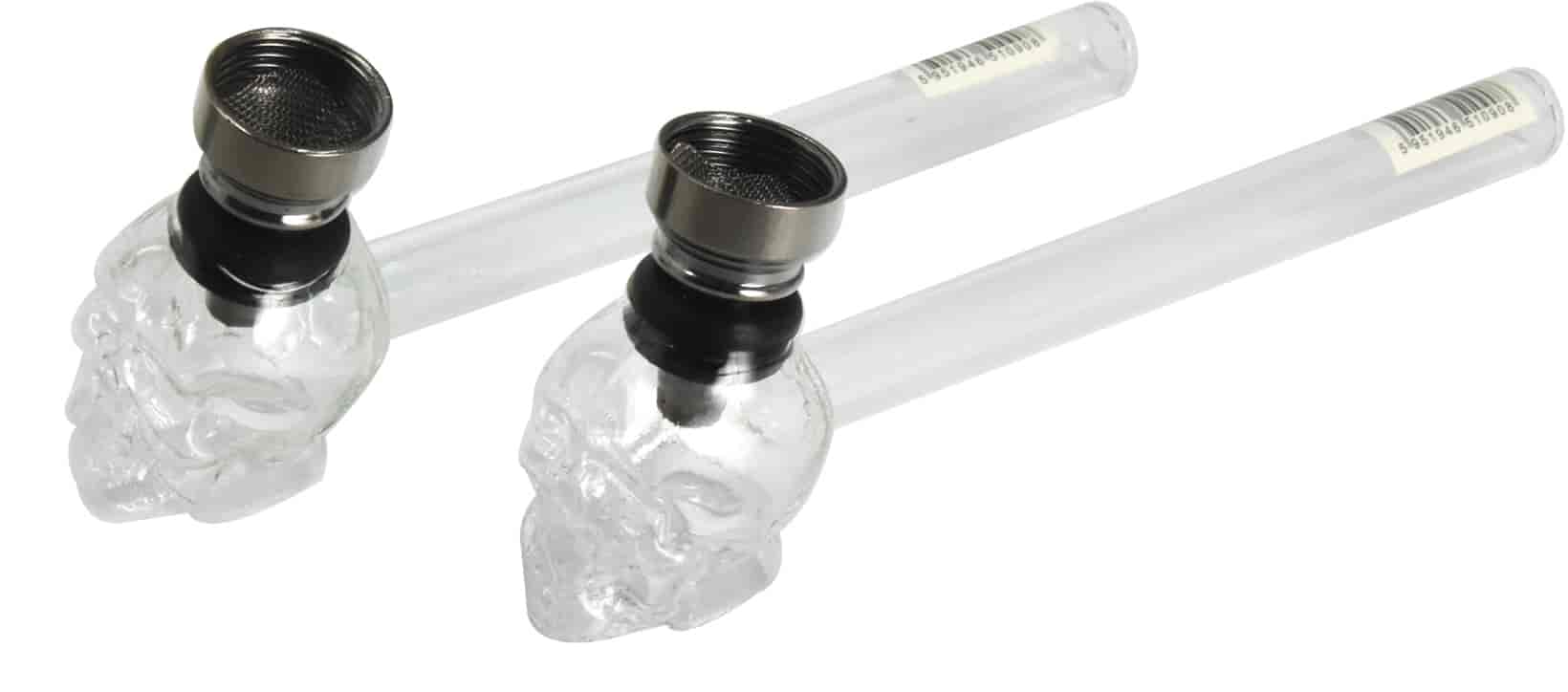 Üveg pipa GP1004 átlátszó Koponyás - 1. image