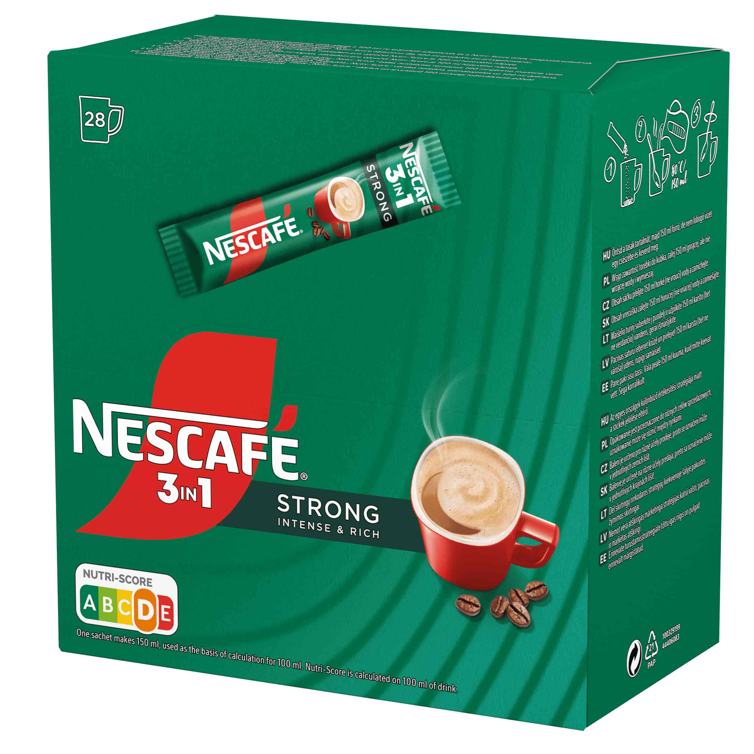 Nescafe 3in1 Strong dobozos (28 *16,5 gr.) - 1. image
