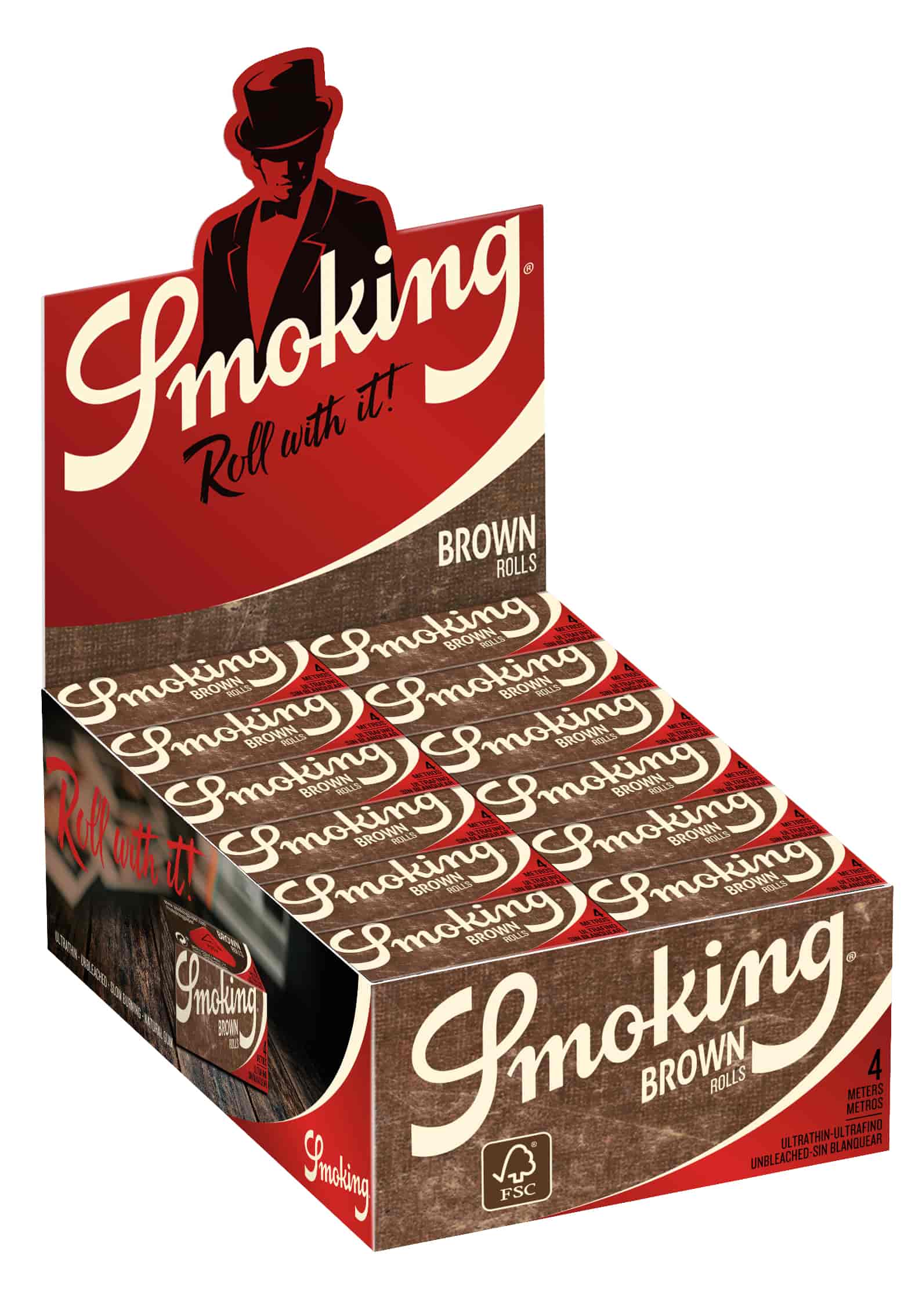 Cigarettapapír Smoking Brown Roll 24 - 2. image