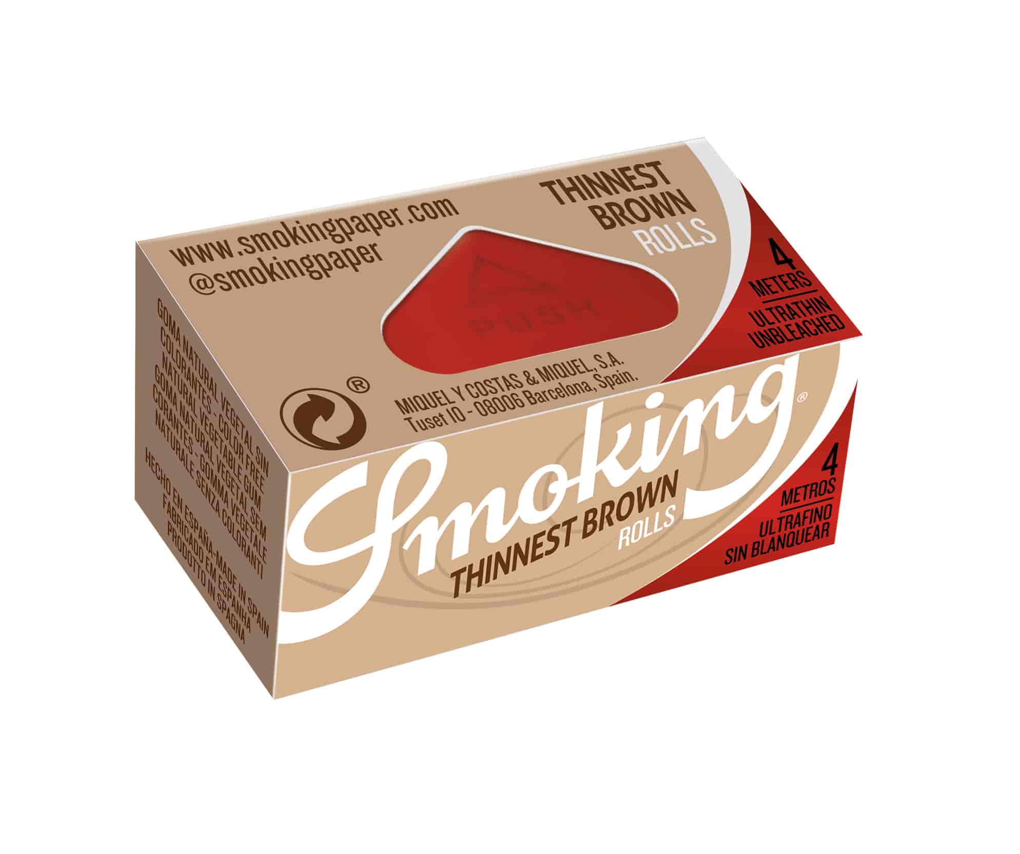 Cigarettapapír Smoking Thinnest Brown Roll 24 - 1. image