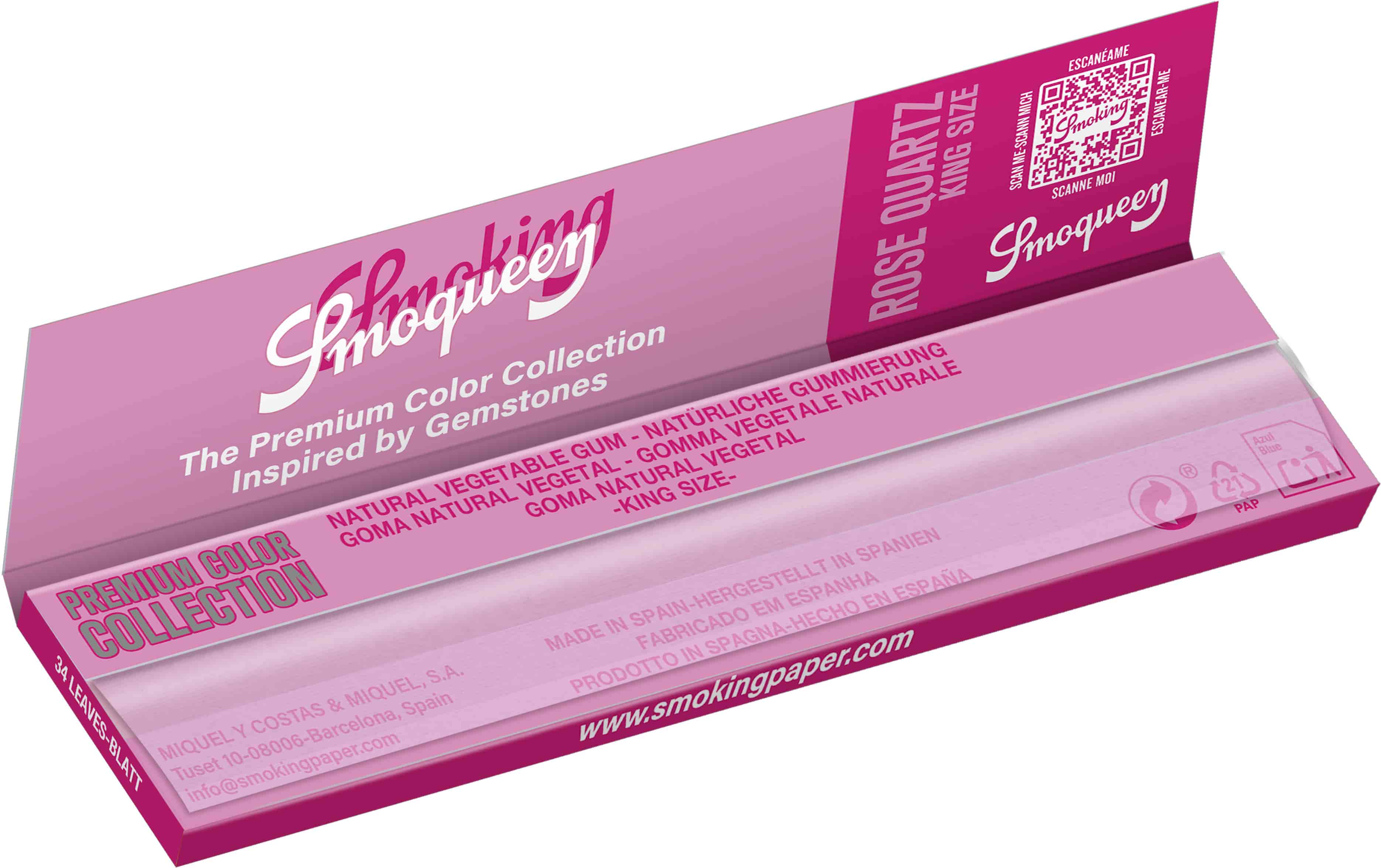 Cigarettapapír Smoking Smoqueen Rose Quartz KS - 4. image