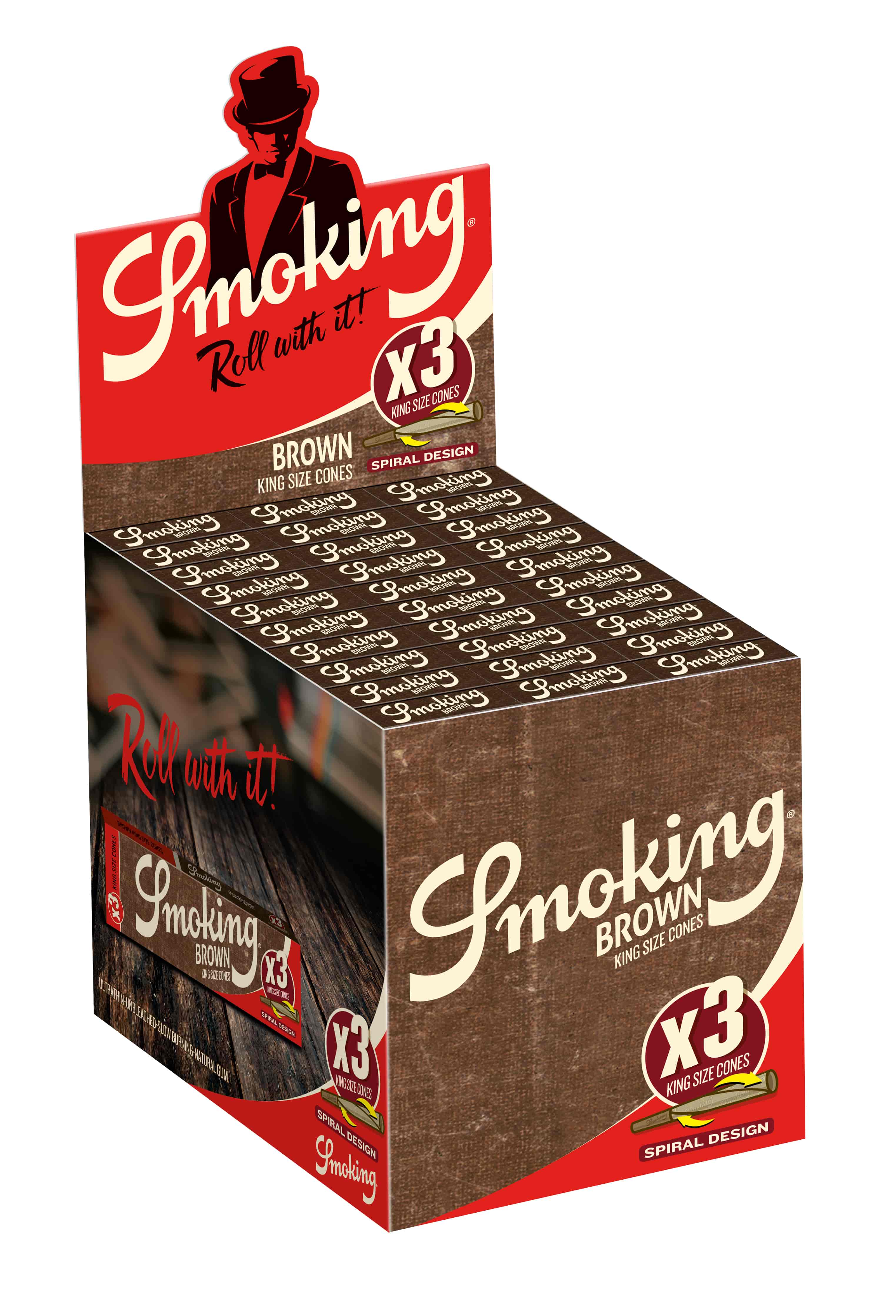 Cigarettahüvely Smoking Brown KS Cones x3 30 - 2. image